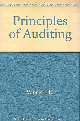 principles of auditing 1st edition lawrence lee vance 0030895286, 978-0030895289