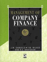 management of company finance 6th edition j m samuels ,f m wilkes ,robin brayshaw 1861522290, 978-1861522290