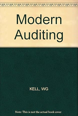 modern auditing 3rd edition walter gerry kell ,william c boynton ,richard e ziegler 0471819190, 978-0471819196