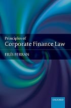 principles of corporate finance law 1st edition eilis ferran 0199580618, 978-0199580613