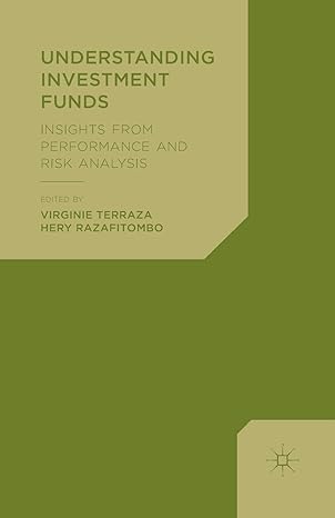 understanding investment funds insights from performance and risk analysis 1st edition v terraza ,h