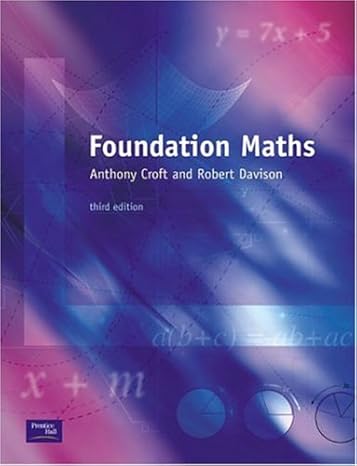 foundation maths 3rd edition tony croft ,robert davison 0130454265, 978-0130454263