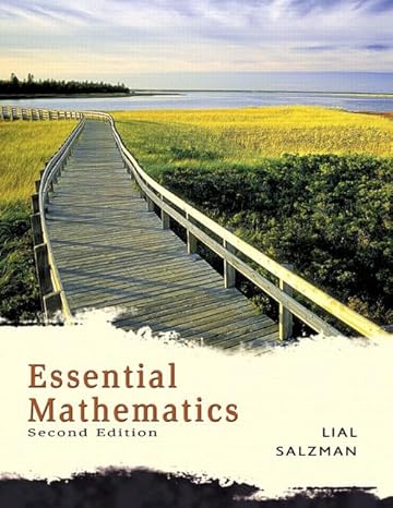 essential mathematics 2nd edition margaret l lial ,stanley a salzman 0321287428, 978-0321287427