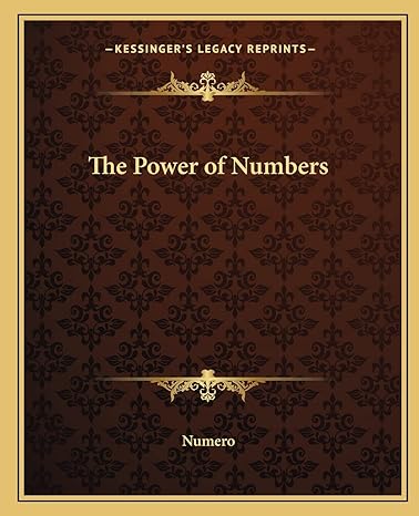 the power of numbers 1st edition numero 1162581069, 978-1162581064