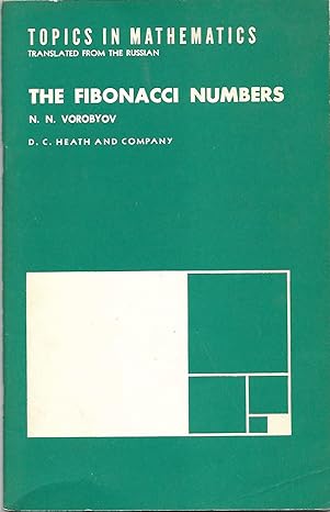 the fibonacci numbers 1st edition n n vorob'ev b0006axdvw