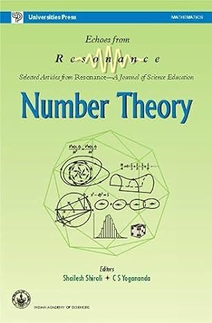 number theory 1st edition shailesh shirali 8173714541, 978-8173714542