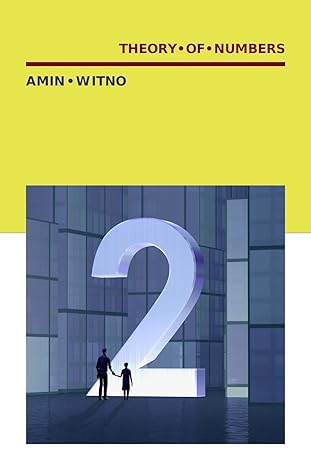 theory of numbers 1st edition amin witno 1419687352, 978-1419687358