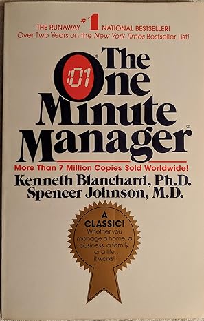 the one minute manager 0th edition kenneth blanchard ,spencer johnson 0425093980, 978-0425093986