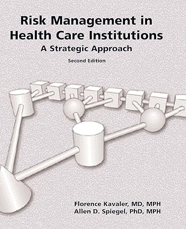 risk management in health care institutions a strategic approach subsequent edition florence kavaler