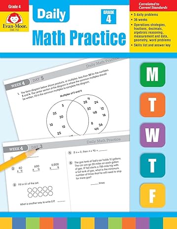 daily math practice grade 4 teacher edition evan-moor educational publishers 1557997446, 978-1557997449