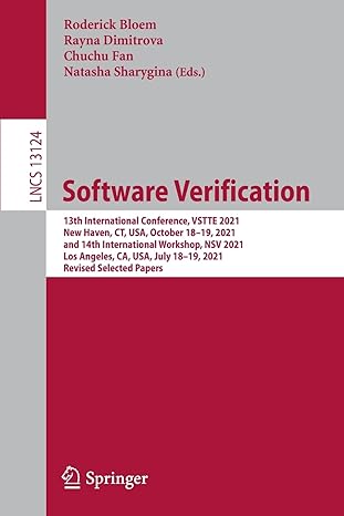 software verification 1st edition roderick bloem ,rayna dimitrova ,chuchu fan ,natasha sharygina 3030955605,