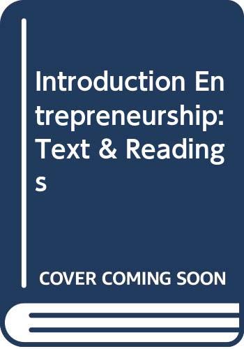 introduction to entrepreneurship text and readings  gary gorman, dennis hanlon 0536024618, 9780536024619