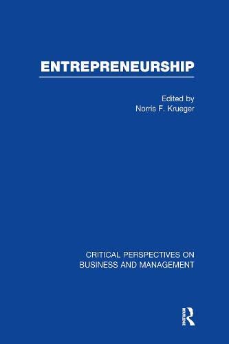 entrepreneurship crit persp v2  krueger n f 0415158575, 9780415158572