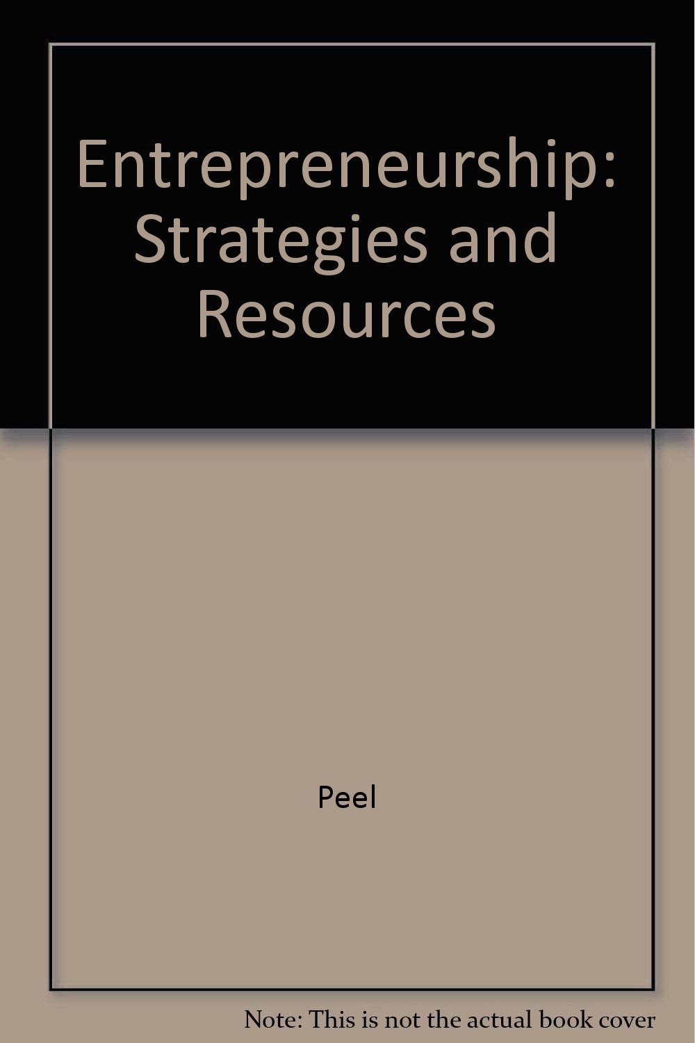 entrepreneurship strategies and resources 1st edition peel 0536302596, 9780536302595