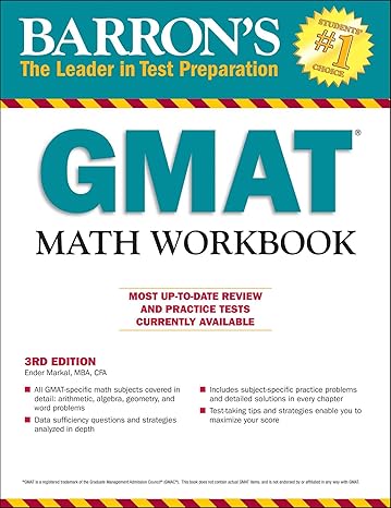 gmat math workbook proprietary, 3rd edition ender markal m.b.a. c.f.a 143800799x, 978-1438007991