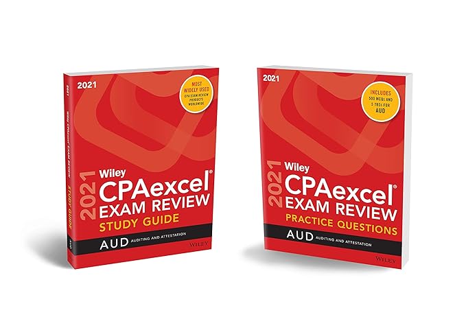 wiley cpaexcel exam review 2021 study guide + question pack auditing 1st edition wiley 1119761581,