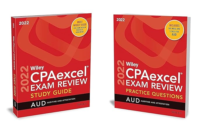 wiley s cpa 2022 study guide + question pack auditing 1st edition wiley 1119852390, 978-1119852391