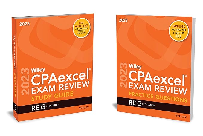 wiley s cpa 2023 study guide + question pack regulation 1st edition wiley 1394160135, 978-1394160136