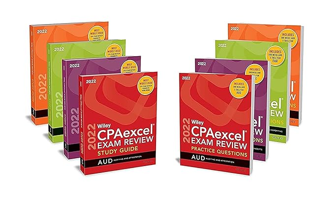 wiley s cpa 2022 study guide + question pack complete set 1st edition wiley 1119852382, 978-1119852384