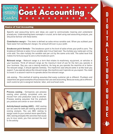 cost accounting 1st edition speedy publishing b00m74lfzq