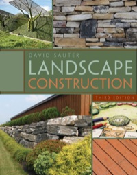 landscape construction 3rd edition david sauter 143549718x, 1133169384, 9781435497184, 9781133169383