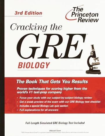 cracking the gre biology 3rd edition deborah guest 0375756159, 978-0375756153