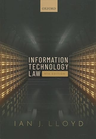 information technology law 9th edition ian lloyd 0198830556, 978-0198830559