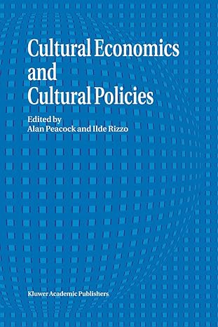 cultural economics and cultural policies 1994th edition a t peacock ,i rizzo 079232868x, 978-0792328681