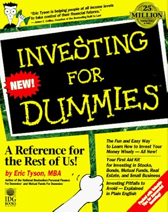 investing for dummies 1st edition eric tyson 1568843933, 978-1568843933