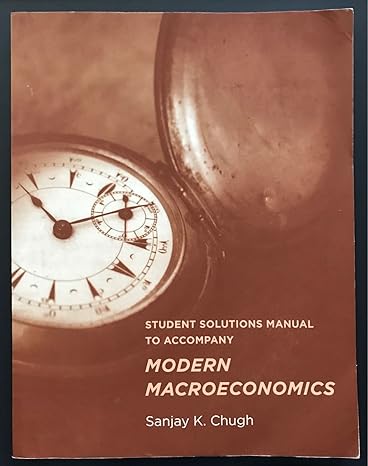 modern macroeconomics solution manual, student edition sanjay k. chugh 0262528061, 978-0262528061