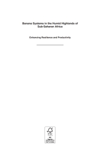 banana systems in the humid highlands of sub saharan africa 1st edition guy blomme 1780642318, 1780642326,