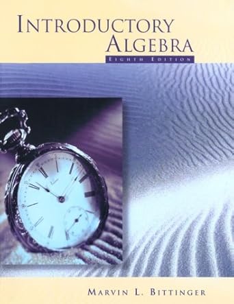 introductory algebra 8th edition marvin l bittinger 0201732564, 978-0201732566