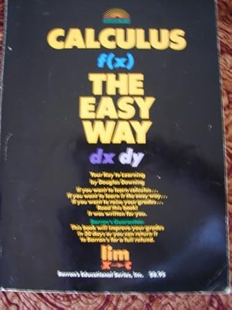 calculus the easy way 1st edition douglas a downing 0812025881, 978-0812025880