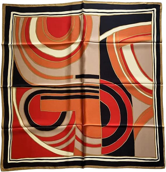 silk scarf 9085 stained geometry 35x35 in square 100 silk gift cased st889085 1st edition  b0957klwbv,