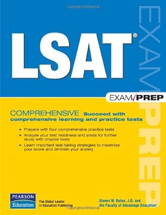 lsat exam prep 1st edition steven w. dulan 0789735954, 978-0789735959