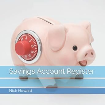 savings account register 1st edition nick howard 1696457890, 978-1696457897