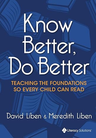 know better do better 1st edition meredith liben and david liben 1943920699, 978-1943920693