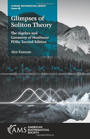 glimpses of soliton theory 2nd edition alex kasman 1470472627, 978-1470472627