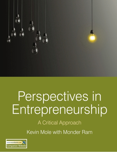 perspectives in entrepreneurship a critical approach 1st edition kevin mole, monder ram 0230358098,