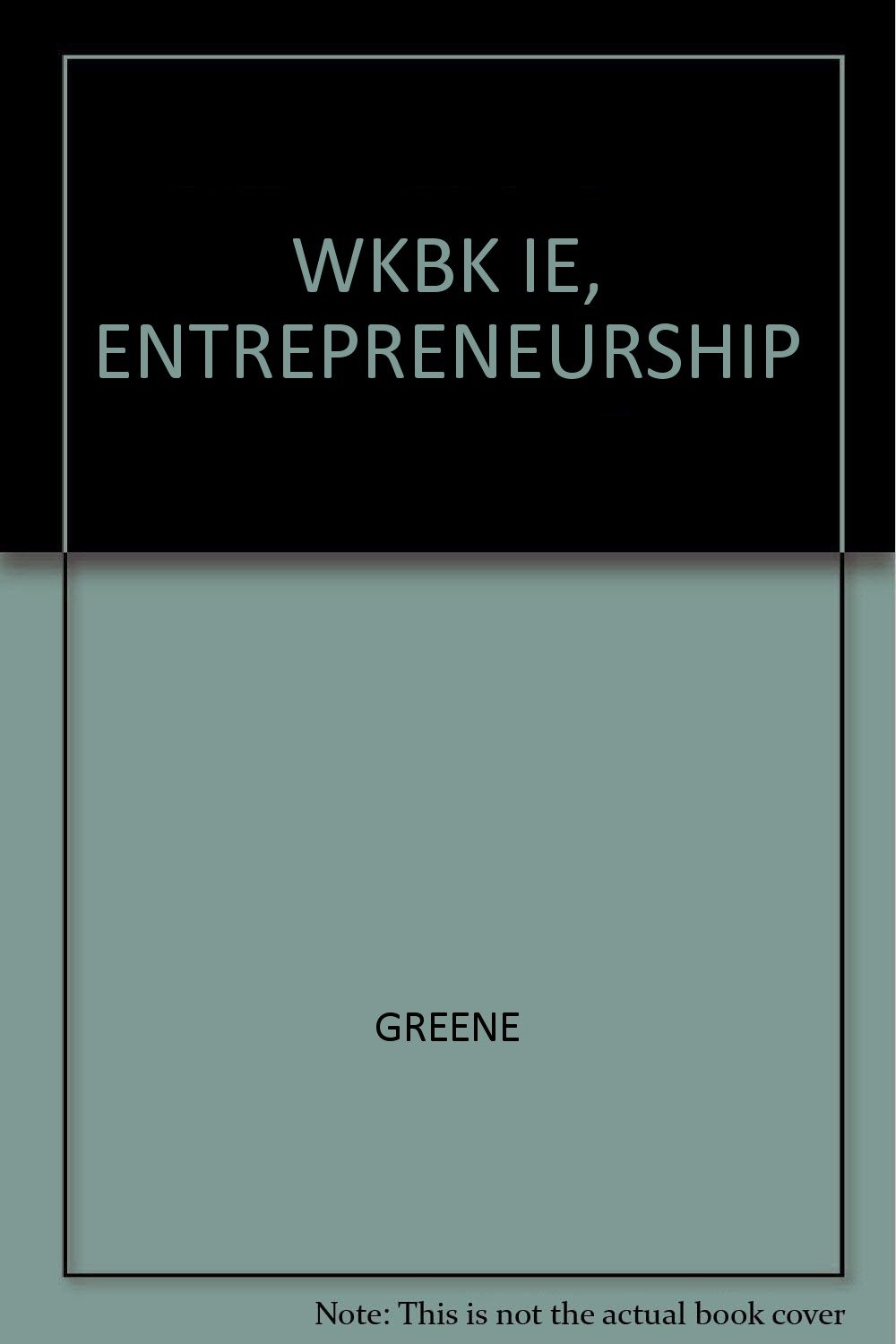 wkbk ie entrepreneurship 2nd edition greene 0538436050, 9780538436052