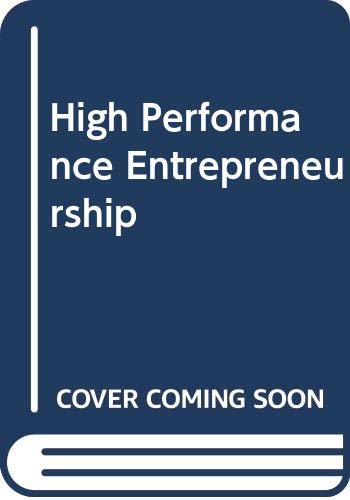 high performance entrepreneurship  vilma barr 0471126128, 9780471126126