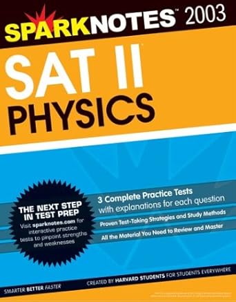 sat ii physics 1st edition sparknotes 158663433x, 978-1586634339