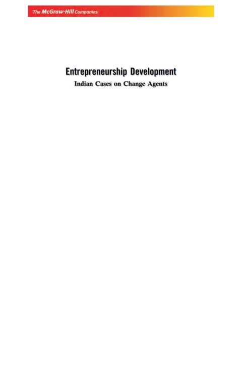 entrepreneurship development 5th edition k ramachandran 0071323503, 9780071323505