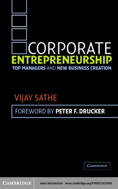 corporate entrepreneurship 1st edition vijay sathe 0511056095, 9780511056093