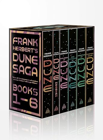 frank herbert s dune saga 6 book boxed set dune dune messiah children of dune god emperor of dune heretics of