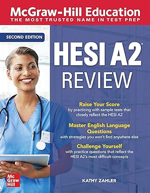 mcgraw hill education hesi a2 review 2nd edition kathy zahler 1260462358, 978-1260462357