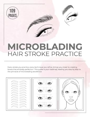 microblading hair stroke practice eyebrow sketch book for beginners and advanced microblading artists