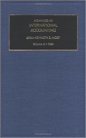 advances in international accounting 1st edition kenneth s most 1559385995, 978-1559385992