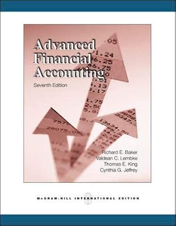 advanced financial accounting 7th edition richard e baker, valdean c lembke, thomas e king, cynthia jeffrey