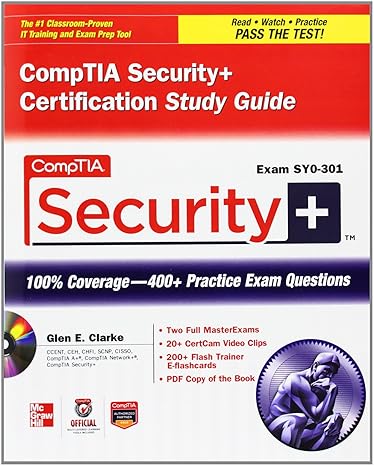 comptia security+ certification study guide 1st edition glen e clarke 0071771409, 978-0071771405